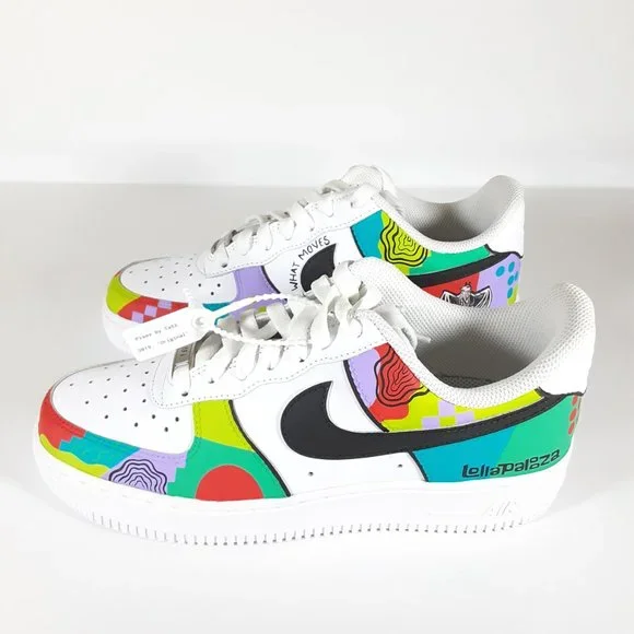 LOLLAPALOOZA X BACARDI WOMEN'S NIKE AIR FORCE 1 Shoes Size 8 PISOS BY TATZ BNIB - Picture 3 of 16